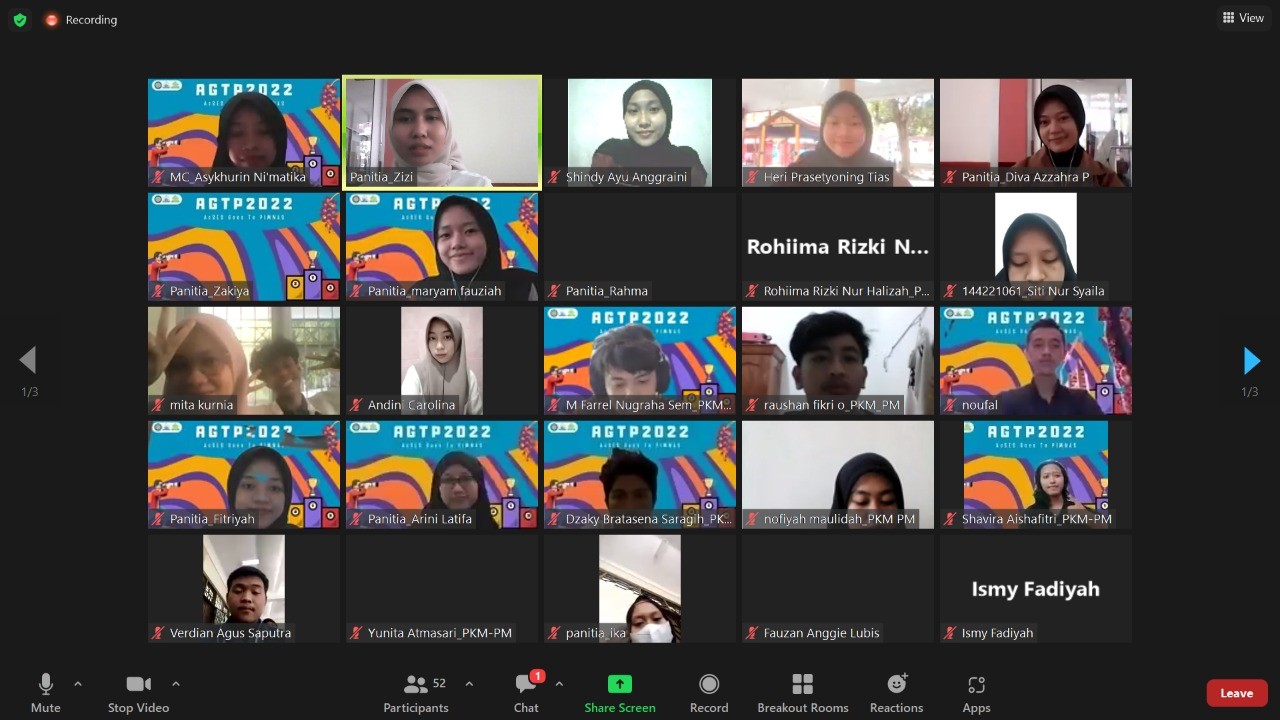 Sumber Foto : Tangkapan Layar Zoom Meeting's